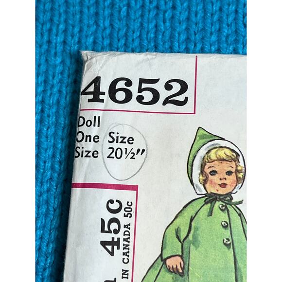 simplicity 4652 pattern doll 20.5in chatty cathy - Picture 2 of 5